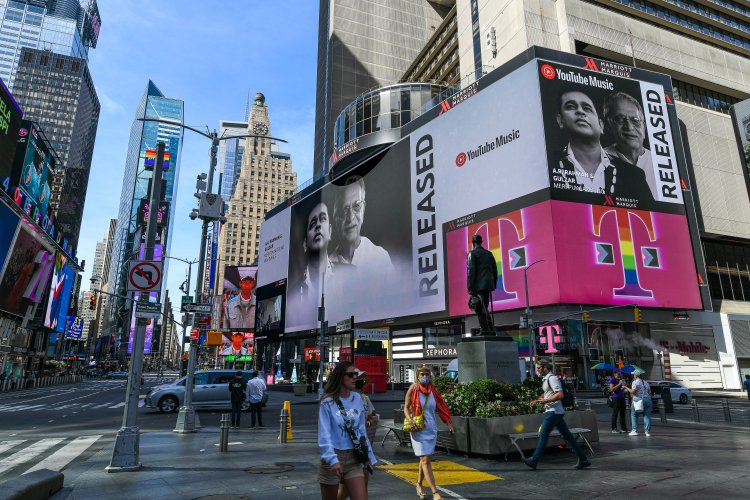 Making waves all around the world, ‘Meri Pukaar Suno’ features on the iconic billboards of New York and Los Angeles