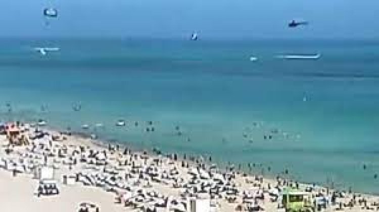 Helicopter crashes into ocean near Miami Beach swimmers