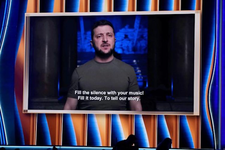 'Fill the silence with your music,' Ukraine's Zelenskyy tells Grammys