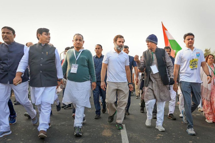 Congress' Bharat Jodo Yatra resumes from Khel Sankul in Jhalawar, Rajasthan