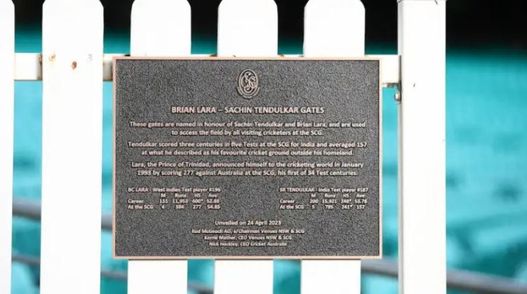 Gates named after Sachin Tendulkar, Brian Lara unveiled at Sydney Cricket Ground