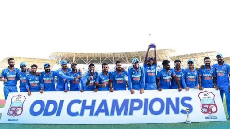 IND vs WI 3rd ODI: India thrash West Indies by 200 runs, clinch series 2-1