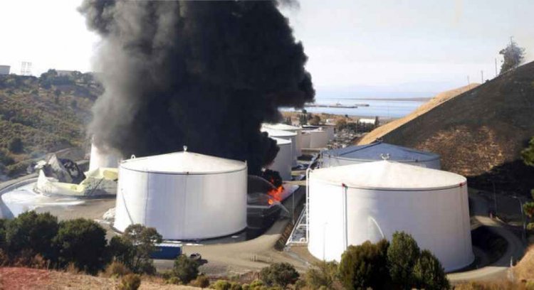 Fire at California oil facility prompts health worries