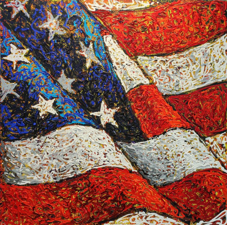 Palm Beach Art, Antique and Design Showroom Announces New Exhibition from Global Expressionist Artist Giovanni DeCunto – American Flag and Dynamic Abstract Collection Featuring A Unique Painting with Light Technique