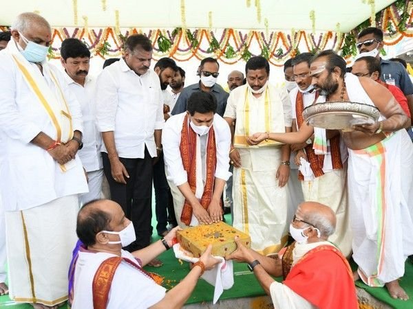 Andhra CM lays foundation stone for reconstruction of nine temples in Vijayawada