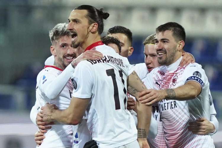 Ibrahimovic scores 2 as Milan beats Cagliari 2-0 to go clear